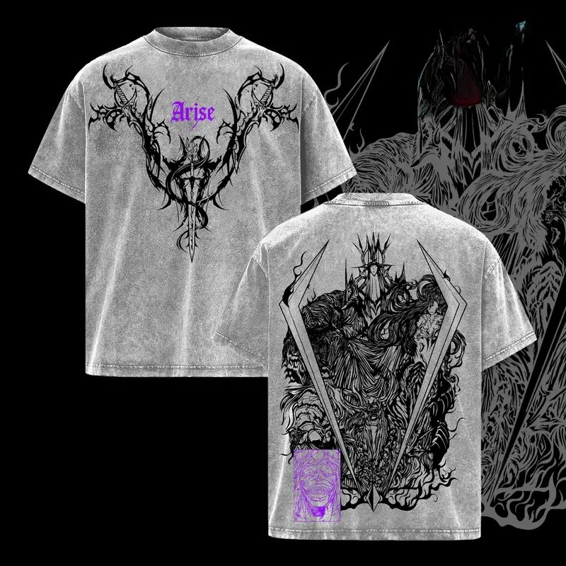 Anime Merchandise Solo Leveling - T-shirt Stampata Anime Solo Leveling Igris