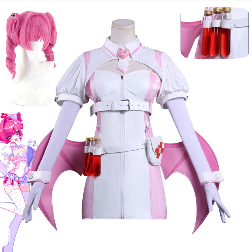 Cosplay Wig Colored - Muse Dash Nocturne Bloodheir Buro Costume